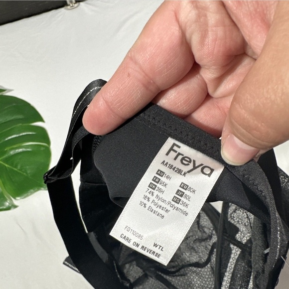 NEW Freya [ 36K US ] Hero Underwired‎ Side Support Plunge Bra in Black - Picture 10 of 11